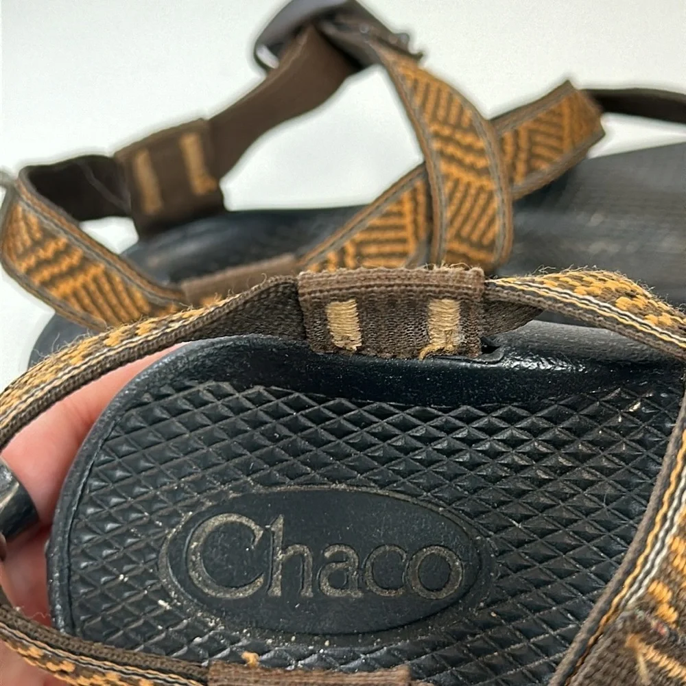 Chaco Z1 Ecotread Orange Strappy Sandals Size 3